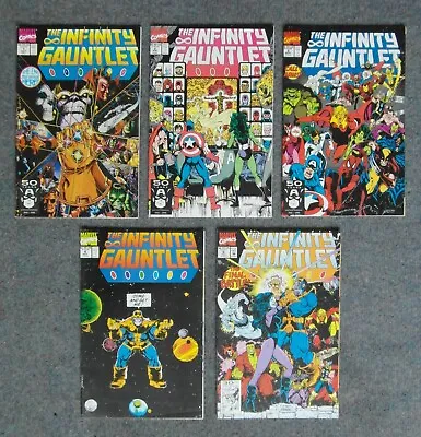 Buy THE INFINITY GAUNTLET Issues #1-4 + #6 - Marvel 1991 - Jim Starlin - VF+ • 24£