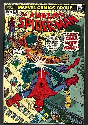 Buy Amazing Spider-Man #123 Gwen Stacy Funeral 1st Luke Cage Mtg Kane 1973 NM • 143.91£