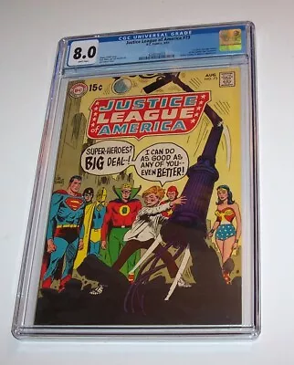 Buy Justice League Of America #73 - DC 1969 Silver Age Issue - CGC VF 8.0 • 98.67£
