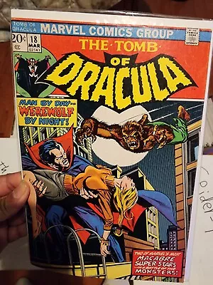 Buy Tomb Of Dracula 18, Marvel 1974, Werewolf By Night, MVS Intact! • 88.47£