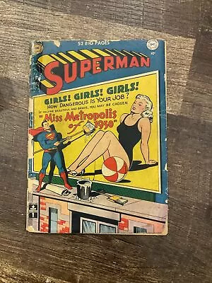 Buy Superman 63 1950 DC Golden Age Superman Pinup Cover • 138.36£