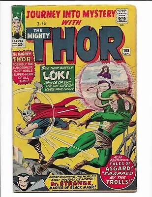 Buy Journey Into Mystery 108 - Qualified G/vg 3.0 - Avengers - Loki - Thor (1964) • 40.21£