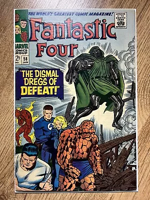 Buy Fantastic Four #58 (1967) Doctor Doom & Silver Surfer Appearance, Marvel VG/FN • 40£
