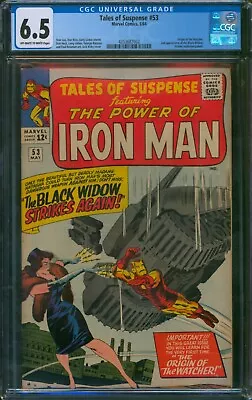 Buy Tales Of Suspense #53 ⭐ CGC 6.5 ⭐ 2nd Black Widow! Watcher Origin Marvel 1964 • 206.99£