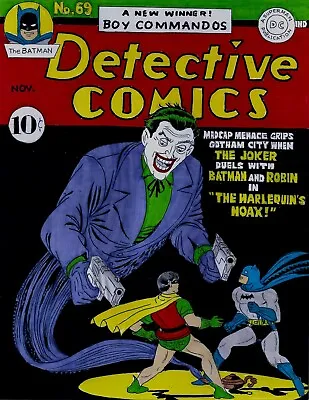 Buy Detective Comics # 69 Cover Recreation Best Joker Cover Original Comic Art • 237.47£