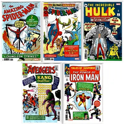 Buy AMAZING SPIDER-MAN #1 ASM Annual #1 Hulk #1 AVENGERS #8 Facsimile & MORE Set Lot • 22.13£