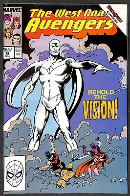 Buy The West Coast Avengers #45 1st Appearance Of Vision's White Body VFN • 39.95£
