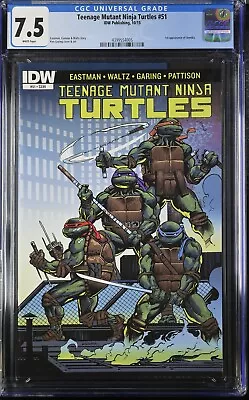 Buy Teenage Mutant Ninja Turtles #51 - CGC 7.5 -  🔑1st Appearance Of Jennika🔑 • 75£