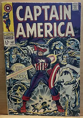 Buy Captain America (1968) #107 VG+/F- 1st App Doctor Faustus Red Skull Cover 🔥 • 32.13£