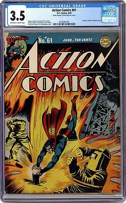 Buy Action Comics #61 CGC 3.5 1943 4333901001 • 1,225.44£