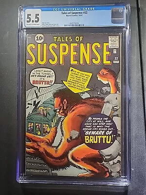 Buy 1961 TALES Of SUSPENSE #22 - Kirby & Ditko - Marvel Comics - CGC 5.5 • 141.74£