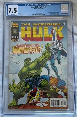 Buy Incredible Hulk #449 CGC 7.5 - 1st Thunderbolts • 85£