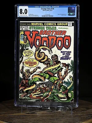 Buy STRANGE TALES #170 Oct 1973 CGC 8.0 2nd Appearance & Origin Of Brother Voodoo • 118.59£
