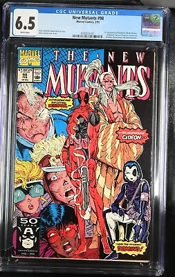 Buy The New Mutants #98 CGC 6.5 WP 1991 Marvel (1st App Of Deadpool) • 236.50£