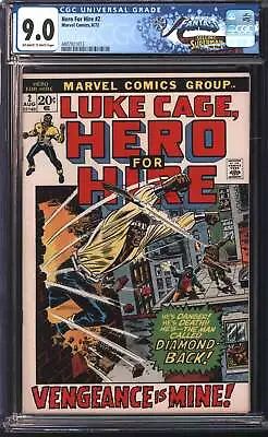 Buy Marvel Hero For Hire 2 8/72 FANTAST CGC 9.0 Off-White To White Pages • 117.41£
