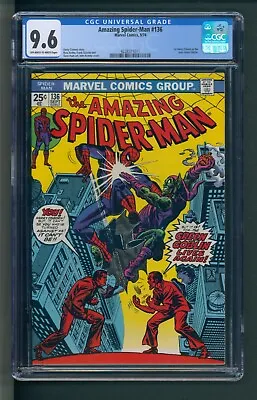 Buy Amazing Spiderman #136 CGC 9.6 OWTW Pages 1st Harry Osborn Green Goblin • 453.52£
