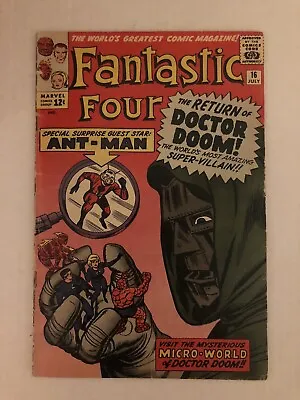 Buy Fantastic Four 16 - Early Doctor Doom - 1st Ant-man Crossover (1963) • 217.69£