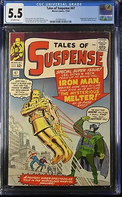 Buy Tales Of Suspense #47 CGC 5.5 Iron Man 1st Appearance Melter! Marvel 1963 • 218.44£