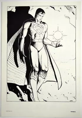 Buy MOEBIUS Rare SUPERMAN 400 Lithograph Print 1984  • 45.53£