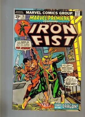 Buy Marvel Premiere   Iron Fist  Vol. 1 # 16 Vfn+. Cond. 1974 Bagged & Boarded • 23.79£