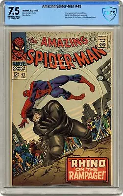 Buy Amazing Spider-Man #43 CBCS 7.5 1966 21-184DCEA-004 1st Full App. Mary Jane • 703.58£