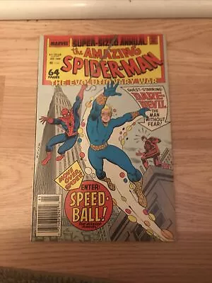 Buy Amazing Spider-man Annual #22 First Speedball Rsre Newsstand Variant • 71.25£