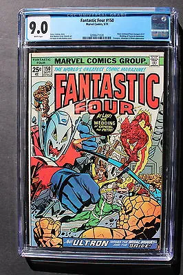 Buy FANTASTIC FOUR #150 Vs ULTRON 1974 CRYSTAL QUICKSILVER Avengers Inhumans CGC 9.0 • 71.16£