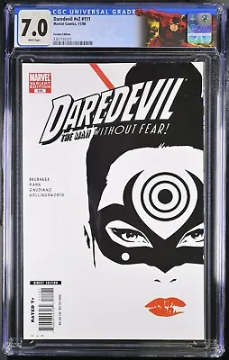 Buy Daredevil #111 Lady Bullseye CGC 7.0 White Pages Custom Label Aja Variant 2008 • 112.60£