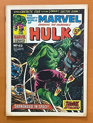 Buy Mighty World Of Marvel #63 RARE MARVEL UK 1973. Stan Lee. FN+ Bronze Age Comic • 11.21£