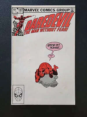 Buy Marvel Comics Daredevil #187 October 1982 Frank Miller Cover 1st App The Chaste • 3.95£