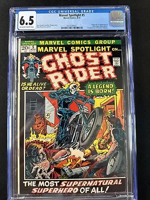 Buy Marvel Spotlight #5 CGC 6.5 1st Ghost Rider Johnny Blaze Bronze Age Marvel 1972 • 1,185.90£