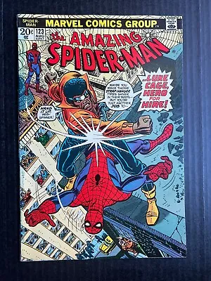 Buy AMAZING SPIDER-MAN #123 1973 UNREAD  Luke Cage Power Man • 67.30£