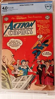 Buy Action Comics #185 : CBCS Graded 4.0 - Golden Age Comic From October  1953 • 100£