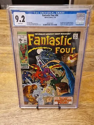 Buy Fantastic Four #94 (Marvel 1970) CGC 9.2 - White Pages - 1st App Agatha Harkness • 375£
