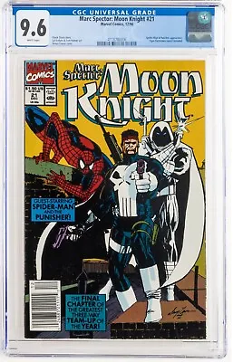 Buy 🔥 Marc Spector Moon Knight 21 CGC 9.6 WHITE PAGES Spider-Man Punisher 12/1990 • 31.18£