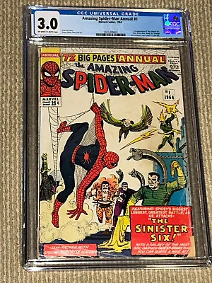 Buy Amazing Spider-Man Annual #1 CGC 3.0 OW/W Key 🔑 Issue! First Sinister Six! • 711.26£