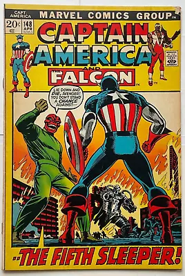 Buy Captain America 148- Marvel Comics -1972 • 8.04£