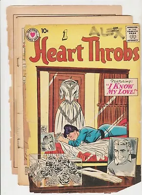 Buy Heart Throbs #63 Dc Romance Comic 1959 John Romita Crying Girl Wedding Dress -c • 5.60£