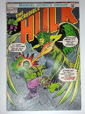 Buy Marvel Comics The Incredible Hulk #168 1st Appearance The Harpy (Betty Ross) VG • 19.58£