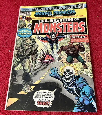 Buy Marvel Premiere #28/ 1st The Legion Of Monsters/ 1976 Morbius Ghost Rider • 67.18£