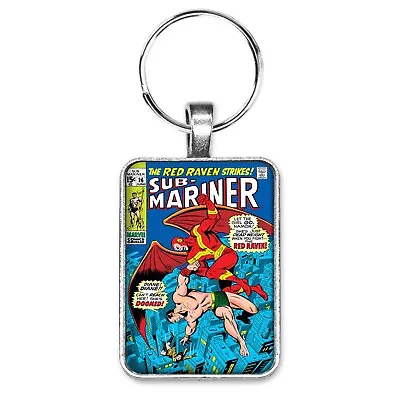 Buy Sub-Mariner #59 Red Raven Cover Key Ring / Necklace Classic Marvel Comic Jewelry • 10.24£