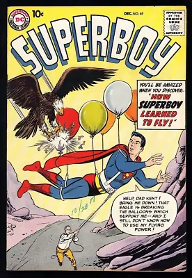 Buy Superboy #69 DC 1958 (VF-) How Superboy Learned To Fly! Curt Swan Cover L@@K! • 145.96£
