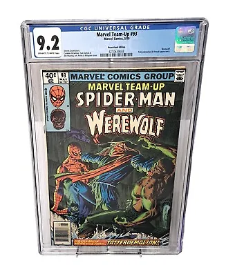 Buy Marvel Team-Up #93 CGC 9.2 1980 Newsstand EDITION Spider-Man Werewolf Apperance  • 71.95£