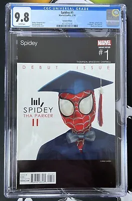 Buy Spidey #1 CGC 9.8 WP (2016) Hip Hop Variant Cover (Marvel) • 120.09£