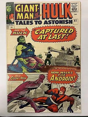 Buy Tales To Astonish #61 (Marvel, 1964) 1st Major Glenn Talbot Jack Kirby FN/VF • 64.28£