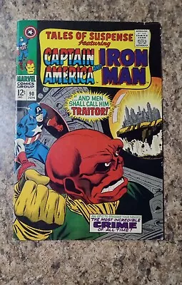Buy Tales Of Suspense 90 VG+ 1967 Red Skull Cover Captain America And Iron Man • 19.99£