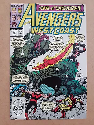 Buy Avengers West Coast #54 (Acts Of Vengeance!) - MARVEL - Jan 1990 - FINE- 5.5 • 2.50£