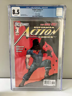 Buy Action Comics #1 CGC 8.5 (2011) - Second Printing - The New 52 - Superman • 45£
