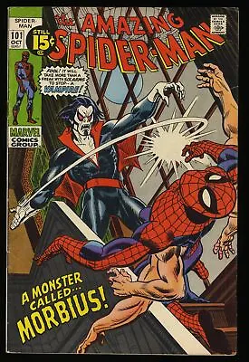Buy Amazing Spider-Man #101 VF- 7.5 1st Full Appearance Of Morbius! Marvel 1971 • 314.61£