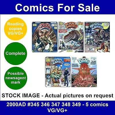 Buy 2000AD #345 346 347 348 349 - 5 Comics VG/VG+ • 9.99£